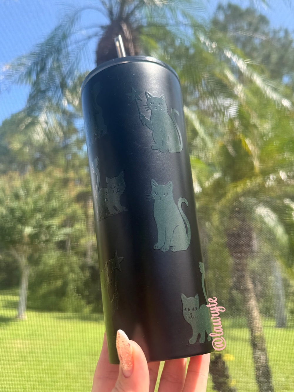 Starbucks 2026 Halloween Black Cat Glow In The Dark Stainless Tumbler - Picture 5 of 6